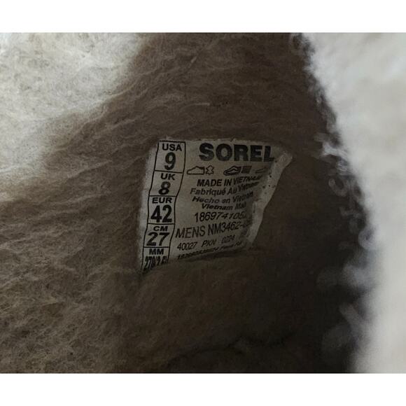 Sorel Falcon Ridge II Mens Size 9 Slippers Quarry Grey/Black NM3462-052 - Picture 9 of 9